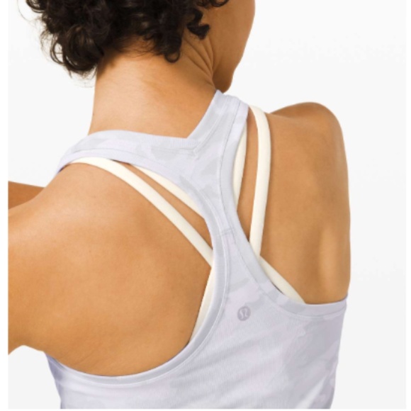 Lululemon Gray Camo Print Cool Racerback Ribbed Tank Top - Picture 4 of 10